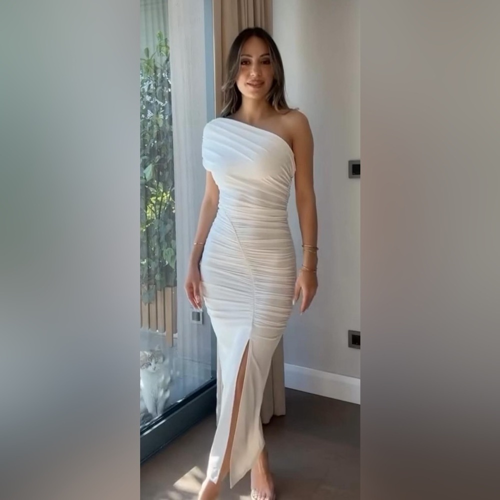 🔥🔥zara long Ruched dress